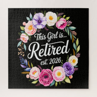 Dieses Mädchen ist Rentnerin 2026 Florale Rente Puzzle