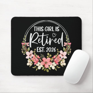 Dieses Mädchen ist Rentnerin geschätzt 2026 Floral Mousepad
