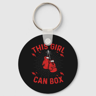 Dieses Mädchen kann boxen, Boxer boxt Vintage-Desi Schlüsselanhänger