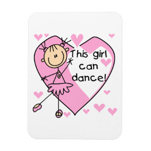 Dieses Mädchen kann Tanz-T-Shirts und Geschenke Magnet