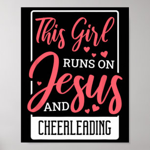 Dieses Mädchen läuft auf Jesus, Cheerleading Chris Poster