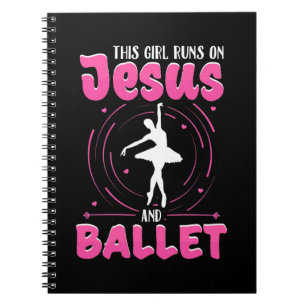 Dieses Mädchen läuft auf Jesus und Ballett tanzen Notizblock