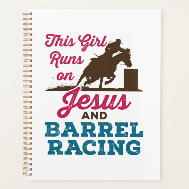 Dieses Mädchen läuft auf Jesus und Barrel Racing Planer (Vorderseite)