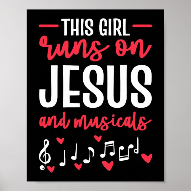 Dieses Mädchen läuft auf Jesus und Musicals Theate Poster (Vorne)