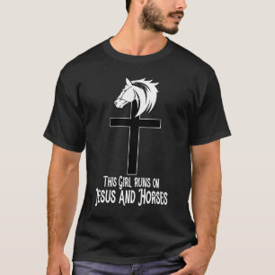 Dieses Mädchen läuft auf Jesus und Pferden 1 T-Shirt