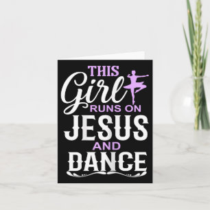 Dieses Mädchen läuft auf Jesus und tanzt Christlic Karte