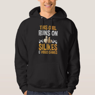 Dieses Mädchen läuft auf Silkie Chickens & Videosp Hoodie