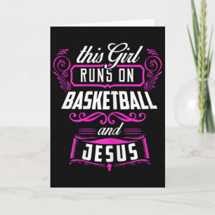 Dieses Mädchen läuft auf Sketll und Jesus Geschenk Karte