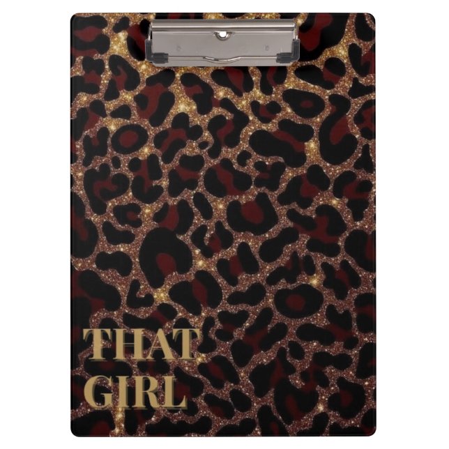 Dieses Mädchen Leopardendruck Clipboard Klemmbrett (Vorderseite)