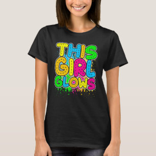 Dieses Mädchen leuchtet Party 80er vintage retro f T-Shirt