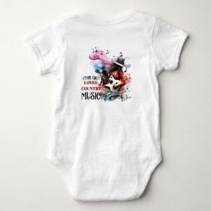 Dieses Mädchen Liebe Country-Musik Baby Bodysuit Strampler