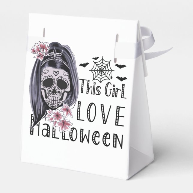 Dieses Mädchen Liebe Halloween Geschenkschachtel (Rückseite)