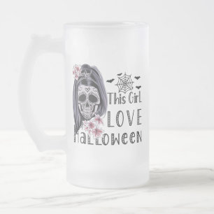 Dieses Mädchen Liebe Halloween Mattglas Bierglas