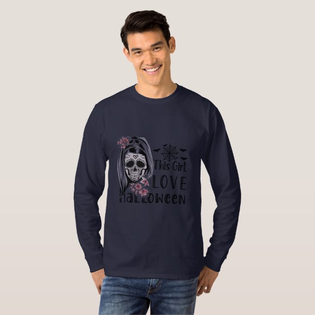 Dieses Mädchen Liebe Halloween T-Shirt (Vorne ganz)