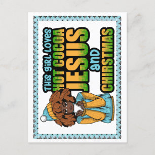 Dieses Mädchen Liebe heiße Schokolade Jesus & Chri Postkarte