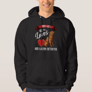 Dieses Mädchen Liebe ihr Golden Retriever Dog Spri Hoodie