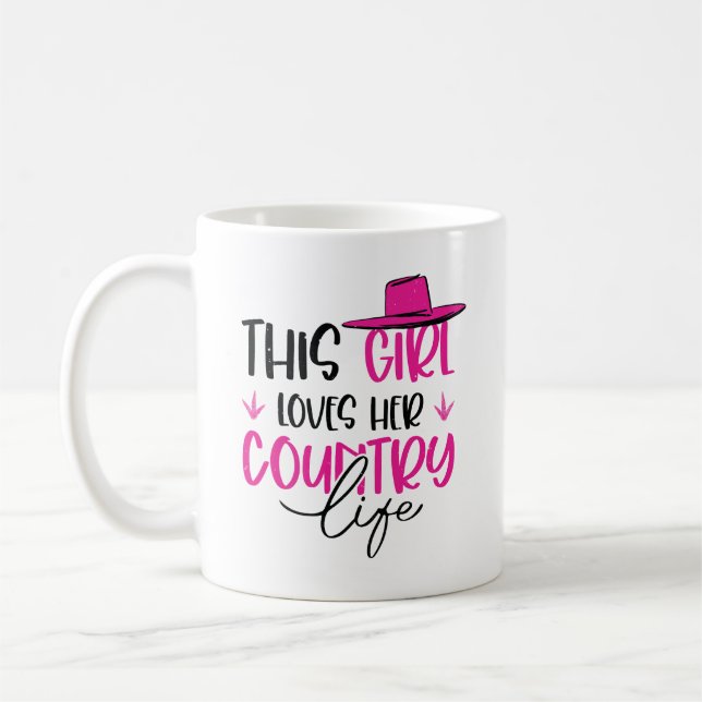 Dieses Mädchen Liebe ihr Landleben Kaffeetasse (Links)
