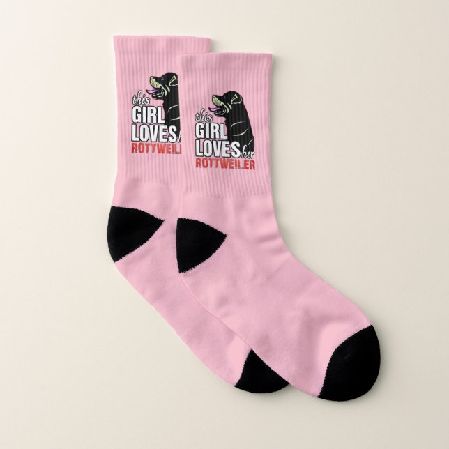 Dieses Mädchen Liebe ihr Rottweiler Socken (Paar)