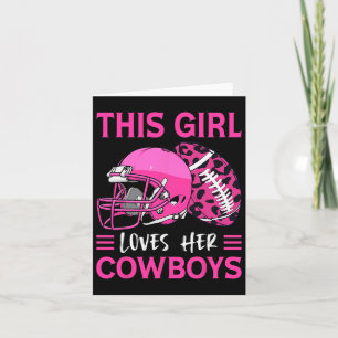 Dieses Mädchen Liebe ihre Cowboys Fußball American Karte