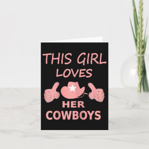 Dieses Mädchen Liebe ihrem Cowboy Niedlich Texas D Karte
