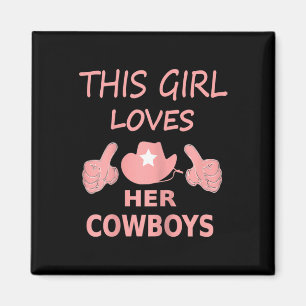 Dieses Mädchen Liebe ihrem Cowboy Niedlich Texas D Magnet