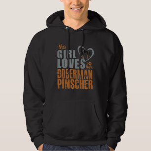 Dieses Mädchen Liebe ihren Doberman Pinscher beson Hoodie