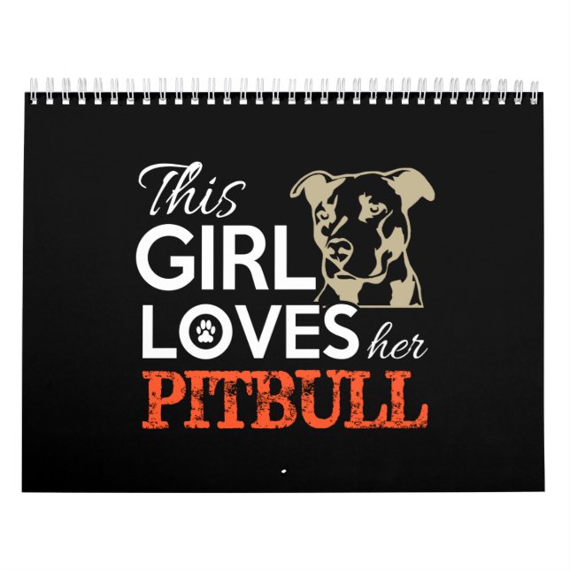 dieses Mädchen Liebe ihren Pitbulle Kalender (Titelbild)
