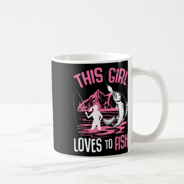 Dieses Mädchen Liebe, Mädchen zu fischen Kaffeetasse (Rechts)
