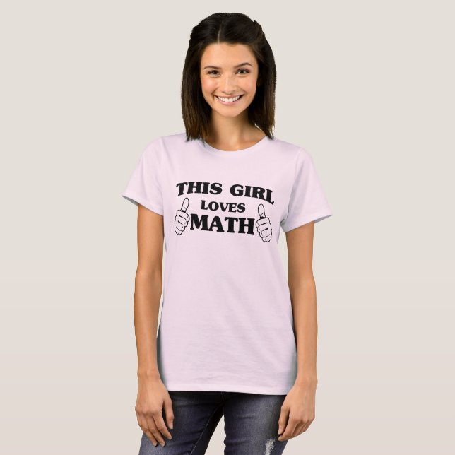 Dieses Mädchen-Liebe-Mathe T-Shirt (Vorne ganz)