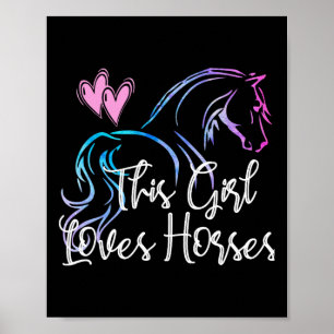 Dieses Mädchen Liebe Pferde Reiten Reiten Poster