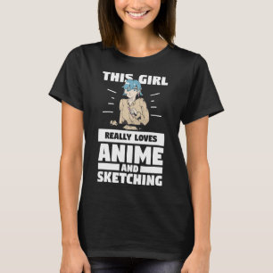 Dieses Mädchen Liebe wirklich Anime und Skizzen fü T-Shirt