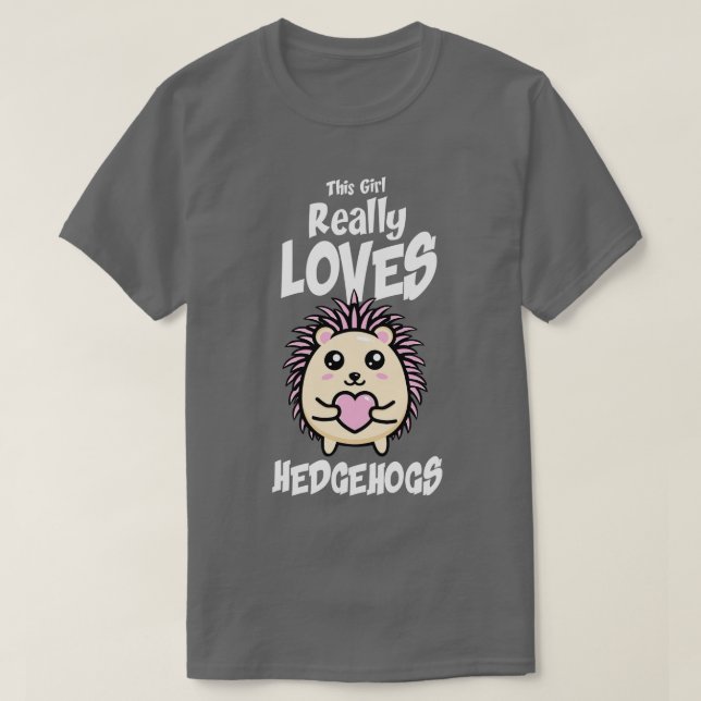 Dieses Mädchen Liebe wirklich Igel T-Shirt (Design vorne)