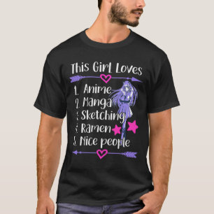 Dieses Mädchen Lieben Anime Manga Sketching Ramen  T-Shirt
