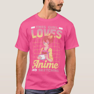 Dieses Mädchen Lieben anime und Skizzen zeichnen s T-Shirt