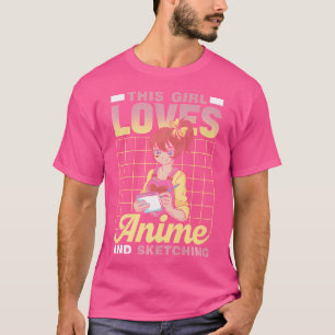 Dieses Mädchen Lieben anime und Skizzen zeichnen s T-Shirt