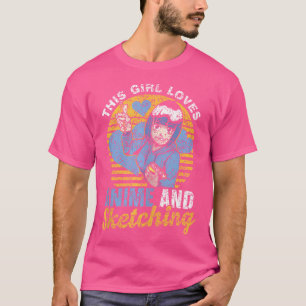 Dieses Mädchen Lieben anime und Skizzen zeichnen s T-Shirt