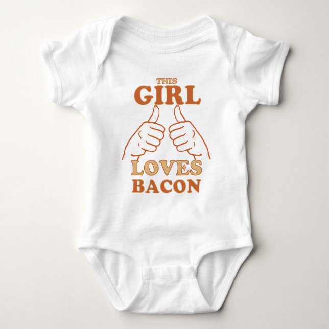 Dieses MÄDCHEN Lieben Bacon Bacon Liebe Geschenk I Baby Strampler (Vorderseite)