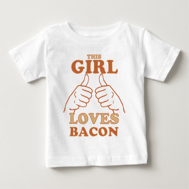 Dieses MÄDCHEN Lieben Bacon Bacon Liebe Geschenk I Baby T-shirt (Vorderseite)