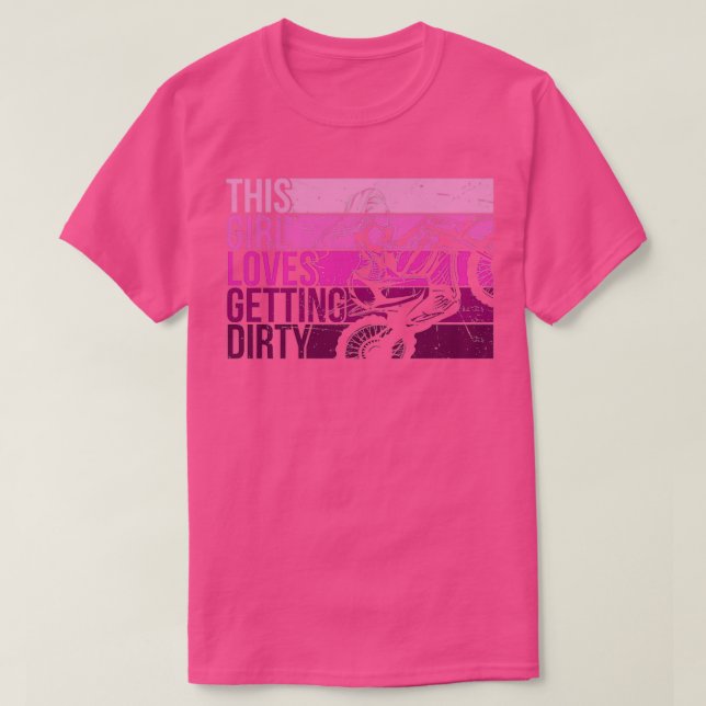 Dieses Mädchen Lieben bekommen Dirty Dirt Bike Mot T-Shirt (Design vorne)