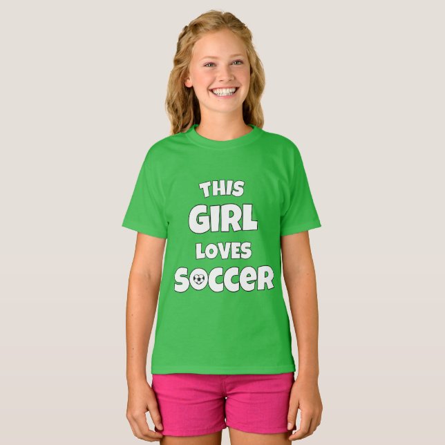 Dieses Mädchen Lieben Fußball T-Shirt (Vorne ganz)
