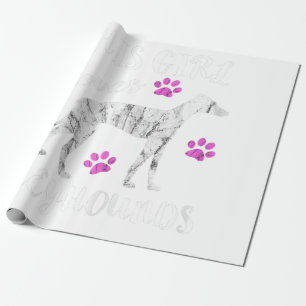 Dieses Mädchen Lieben Greyhounds Italienischer Win Geschenkpapier