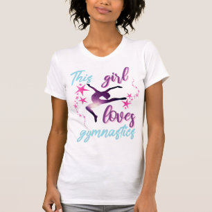 Dieses Mädchen Lieben Gymnastik Stars Leap T-Shirt