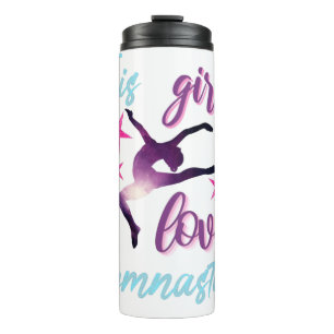 Dieses Mädchen Lieben Gymnastik Stars Leap Thermosbecher