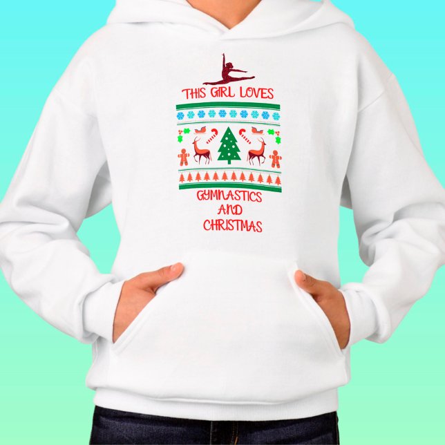 Dieses Mädchen Lieben Gymnastik und Weihnachten Hoodie (Von Creator hochgeladen)