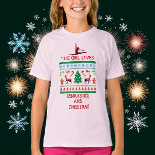 Dieses Mädchen Lieben Gymnastik und Weihnachten T  T-Shirt