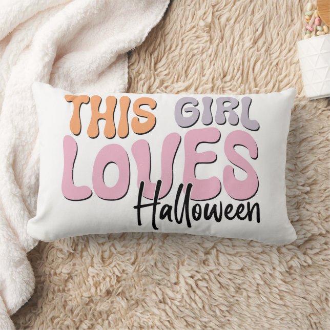 Dieses Mädchen Lieben Halloween Lendenkissen (Decke)
