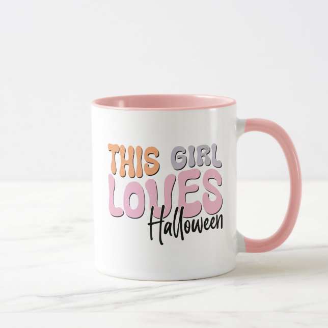 Dieses Mädchen Lieben Halloween Tasse (Rechts)