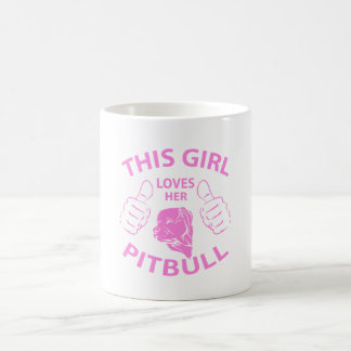 "Dieses Mädchen Lieben ihr pitbull" Rosa Kaffeetasse