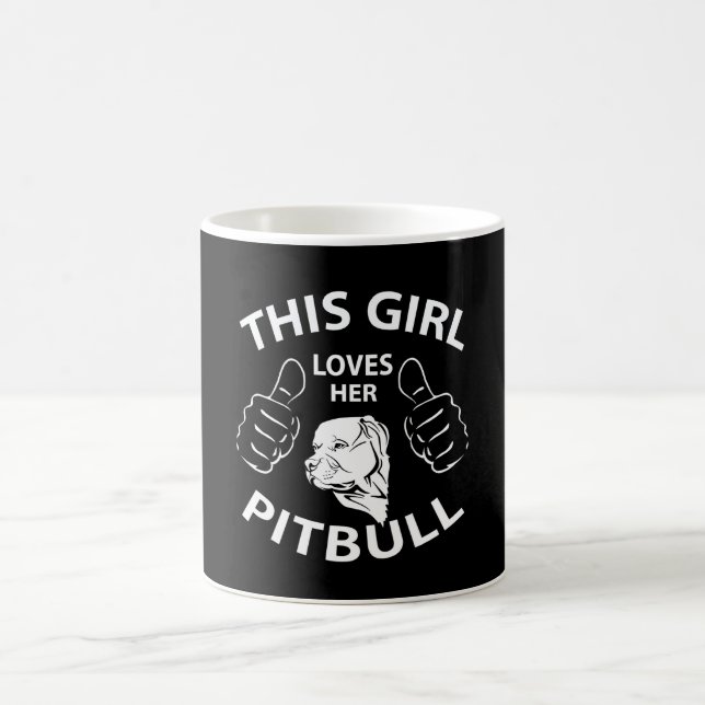 "Dieses Mädchen Lieben ihr pitbull " Tasse (Mittel)