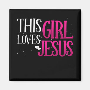 Dieses Mädchen Lieben Jesus Christlichen Frauenged Magnet